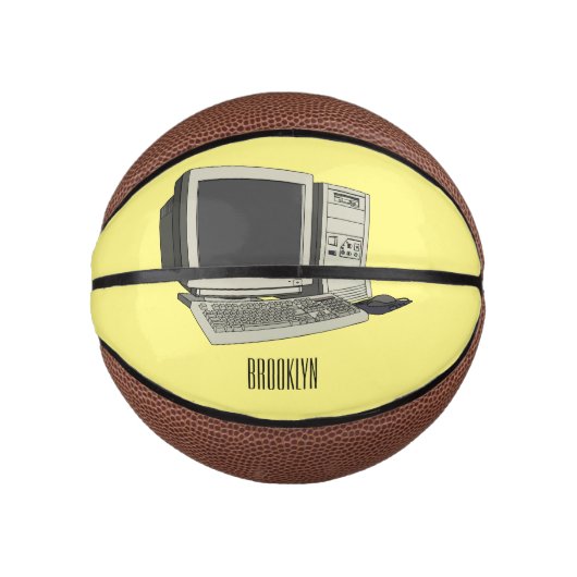 Illustratie van computercartoon basketbal (Voorkant)
