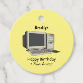 Illustratie van computercartoon bedankjes labels (Voorkant)