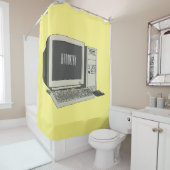 Illustratie van computercartoon douchegordijn (In situ)