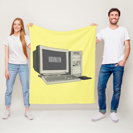 Illustratie van computercartoon fleece deken (In situ)