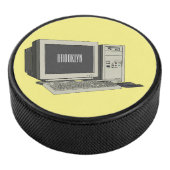 Illustratie van computercartoon hockey puck (3/4)
