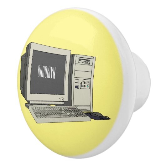 Illustratie van computercartoon keramische knop (Rechts)