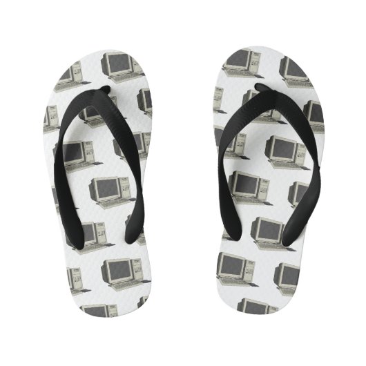 Illustratie van computercartoon kinder teenslippers (Voetbed)