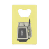 Illustratie van computercartoon kredietkaart flessenopener (Voorkant)