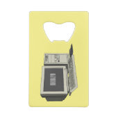 Illustratie van computercartoon kredietkaart flessenopener (Achterkant)