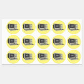 Illustratie van computercartoon labels (Vel)