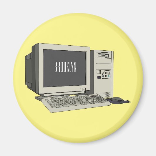 Illustratie van computercartoon magneet (Voorkant)