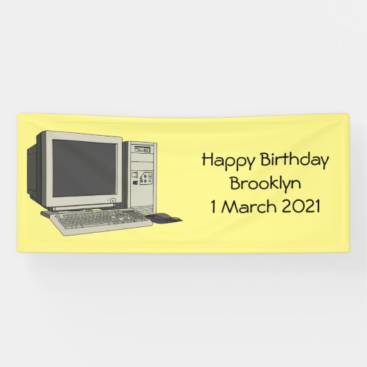 Illustratie van computercartoon spandoek (Horizontaal)