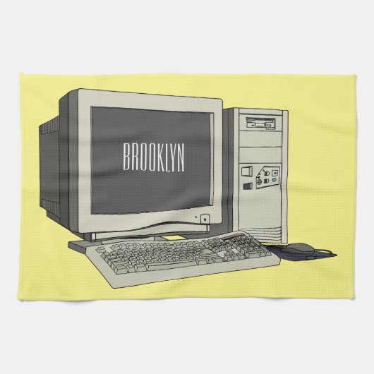 Illustratie van computercartoon theedoek (Horizontaal)