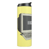 Illustratie van computercartoon thermosbeker (Gedraaid links)