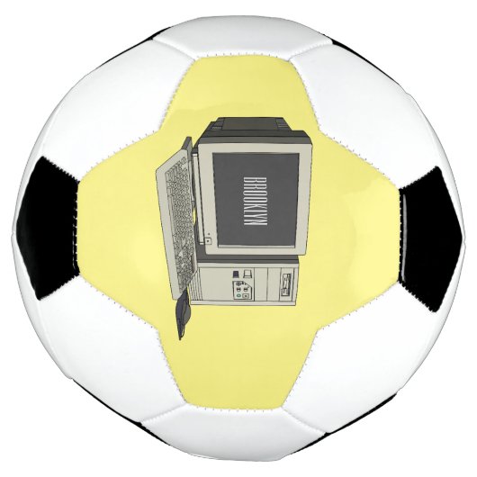 Illustratie van computercartoon voetbal (Gedraaid)