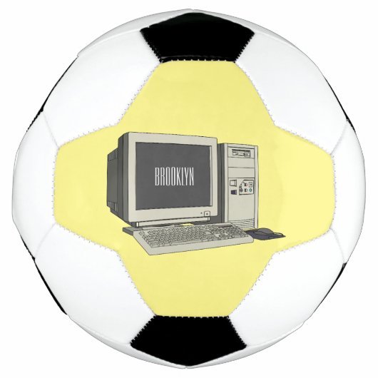Illustratie van computercartoon voetbal (Voorkant)