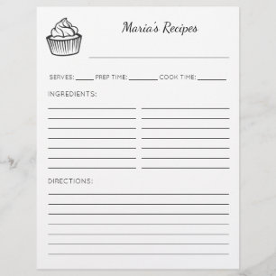 Illustratie van cupcake Aangepaste pagina's ontvan Flyer