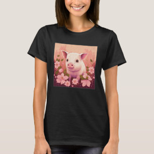 Illustratie van Cute Little Piggy Uniek Voor Vrouw T-shirt