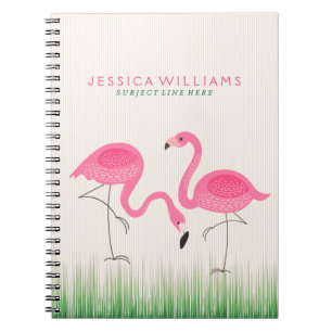 Illustratie van Cute Pink Flamingos Notitieboek