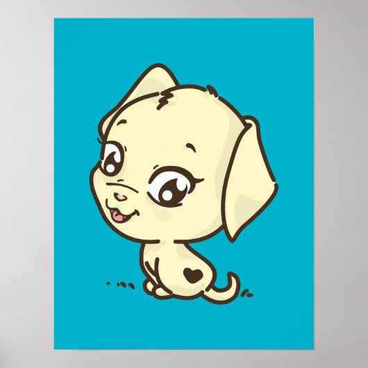 Illustratie van Cute Puppy Poster (Voorkant)