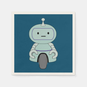 Illustratie van Cute Retro Robot Servetten
