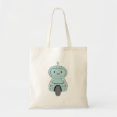 Illustratie van Cute Retro Robot Tote Bag (Voorkant)