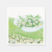 Illustratie van Daisy en Dandelion Spring Salad Servet (Voorkant)