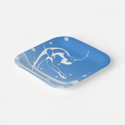 Illustratie van damessport papieren bordje (Gebogen)