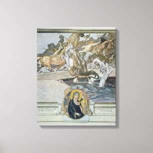 Illustratie van Dante's 'Divine Comedy' Canvas Afdruk
