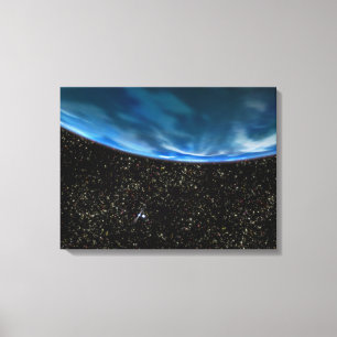 Illustratie van de aardhorizon canvas afdruk
