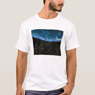 Illustratie van de aardhorizon t-shirt
