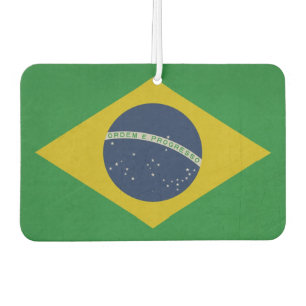 Illustratie van de abstracte vlag van Brazilië Luchtverfrisser