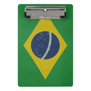 Illustratie van de abstracte vlag van Brazilië Mini Klembord
