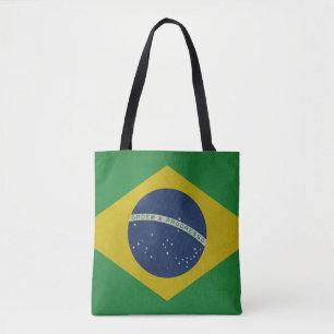 Illustratie van de abstracte vlag van Brazilië Tote Bag