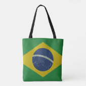 Illustratie van de abstracte vlag van Brazilië Tote Bag (Achterkant)