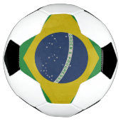 Illustratie van de abstracte vlag van Brazilië Voetbal (Gedraaid)