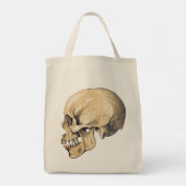 illustratie van de anatomie van de schedel tote bag (Achterkant)