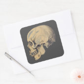 illustratie van de anatomie van de schedel vierkante sticker (Envelop)