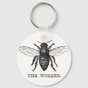 Illustratie van de Antiek "Worker Bee Bumblebee Ho Sleutelhanger