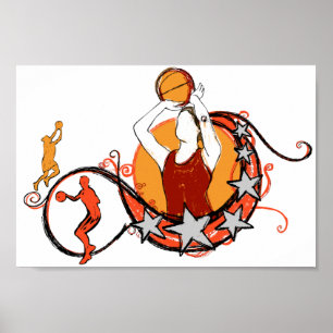 Illustratie van de Basketball voor vrouwen Poster