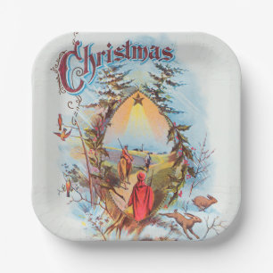 Illustratie van de Biblical Magi Holiday Papieren Bordje