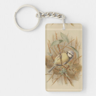 illustratie van de Bluetit Sleutelhanger