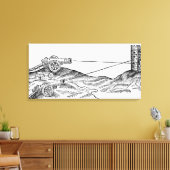 Illustratie van de brand in kanon canvas afdruk (Insitu (Woonkamer))