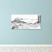 Illustratie van de brand in kanon canvas afdruk (Insitu (Houten vloer))