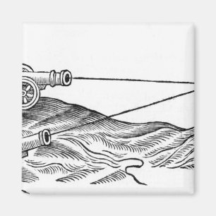 Illustratie van de brand in kanon magneet