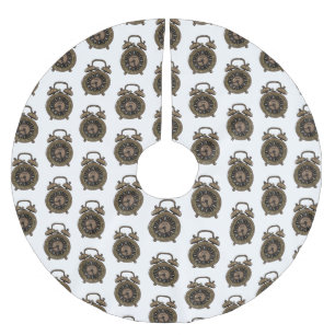 Illustratie van de cartoon van de wekker kerstboom rok