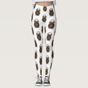 Illustratie van de cartoon van de wekker leggings
