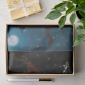 Illustratie van de Cat-leerling van de Cute Witch Tissuepapier (Geschenk)