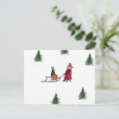 Illustratie van de dag van de koude winter briefkaart (Staand voorkant)