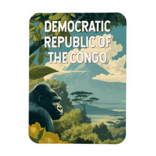 Illustratie van de Democratische Republiek Congo Magneet