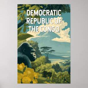 Illustratie van de Democratische Republiek Congo Poster