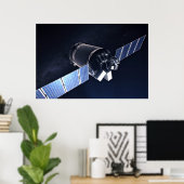 Illustratie van de Dragon XL ruimtesonde. Poster (Thuiskantoor)
