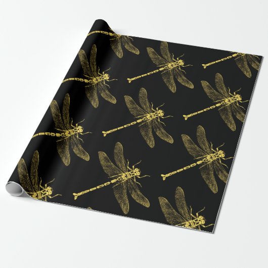 illustratie van de Dragonfly II Cadeaupapier (Uitgerold)
