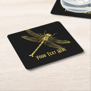  illustratie van de Dragonfly II Gepersonaliseerd Vierkante Kartonnen Onderzetter